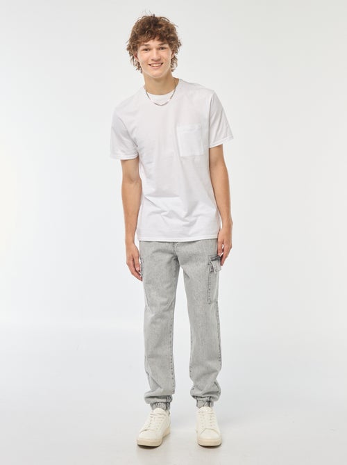 Calças multibolsos com cintura elástica - Kiabi