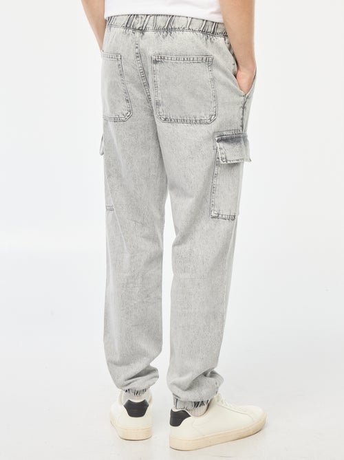 Calças multibolsos com cintura elástica - Kiabi