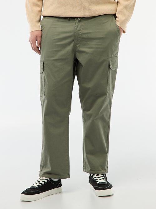 Calças multibolsos corte direito / regular fit - Kiabi