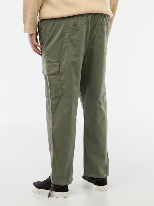 Calças multibolsos corte direito / regular fit - Kiabi