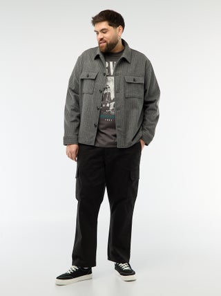 Calças multibolsos de corte direito / regular fit