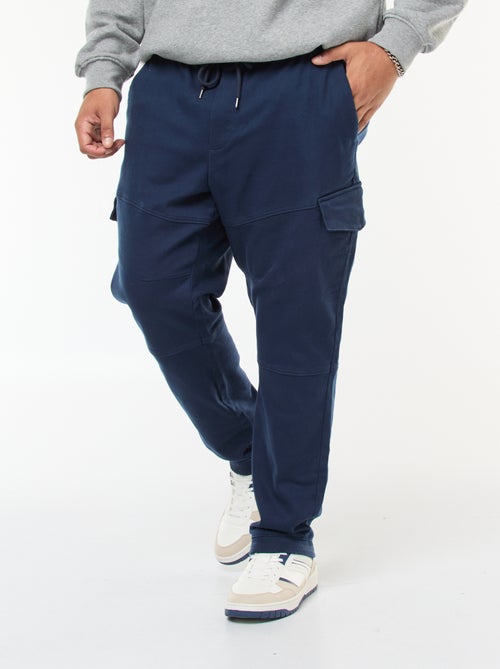 Calças multibolsos lisas com cintura elástica - Kiabi