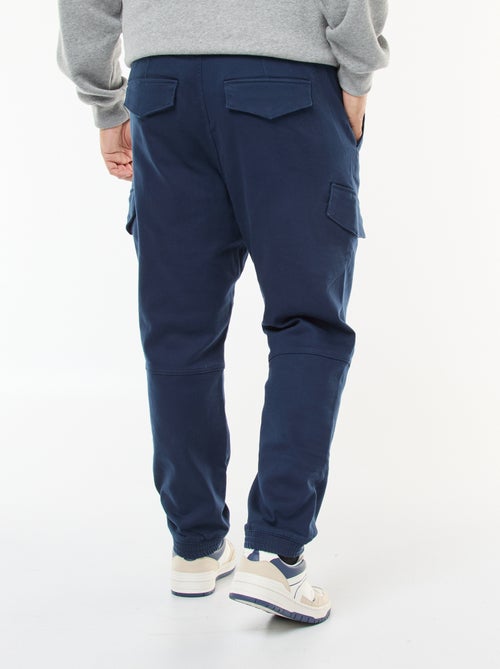 Calças multibolsos lisas com cintura elástica - Kiabi