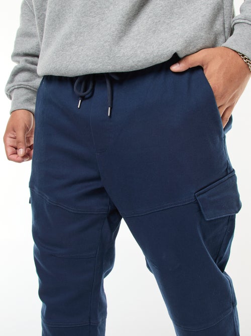 Calças multibolsos lisas com cintura elástica - Kiabi