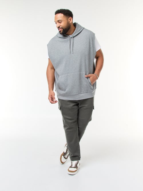 Calças multibolsos lisas com cintura elástica - Kiabi