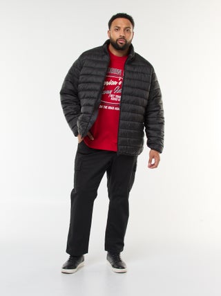 Calças multibolsos lisas com presilhas para cinto