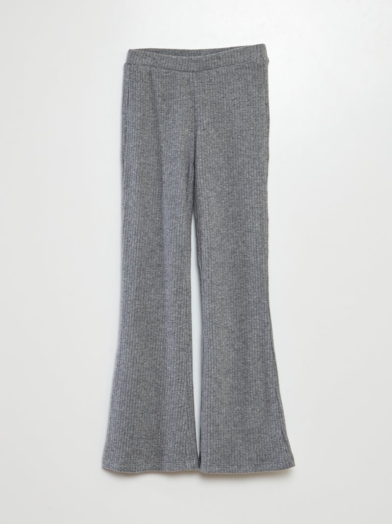 Calças nervuradas flare/bootcut CINZA - Kiabi