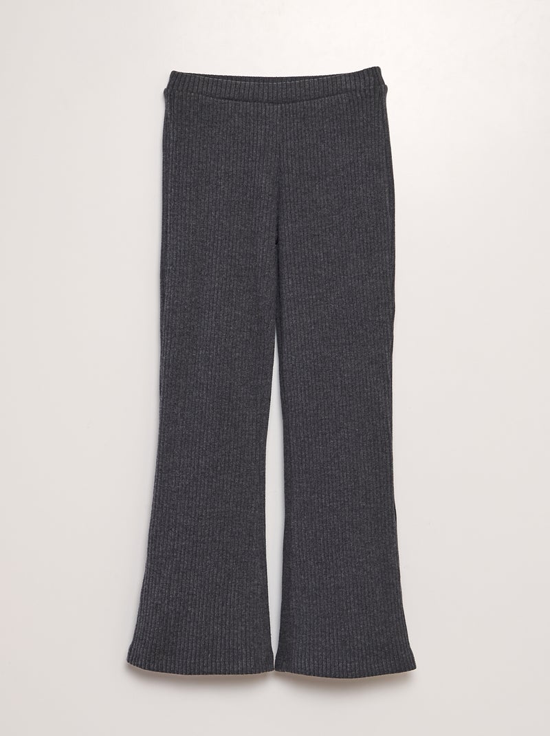 Calças nervuradas flare/bootcut CINZA - Kiabi