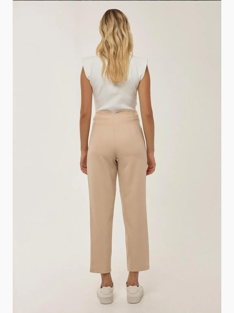 Calças nude justas de cintura subida hiccup Bege natural - Kiabi