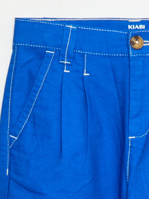 Calças Oxford com Pinças - Kiabi Calças Oxford com Pinças - Kiabi