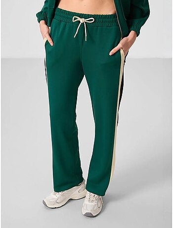 Calças palazzo às riscas com cintura com cordão tommy