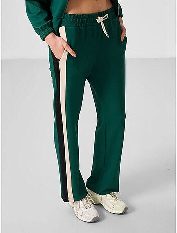 Calças palazzo às riscas com cintura com cordão tommy