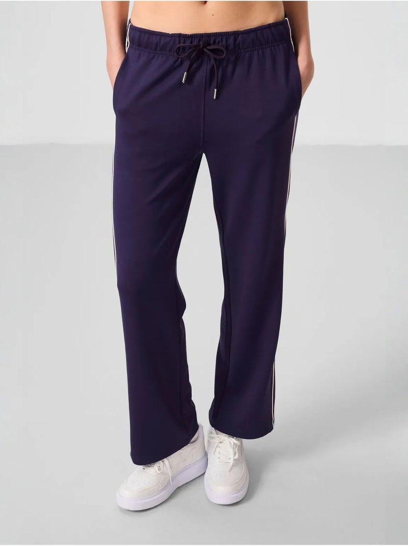 Calças palazzo de perna larga tommy Roxo berinjela - Kiabi