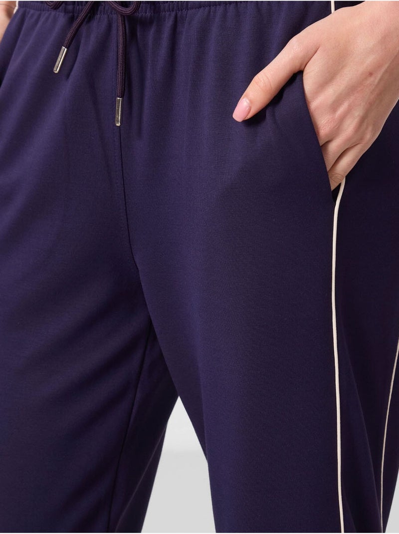 Calças palazzo de perna larga tommy Roxo berinjela - Kiabi