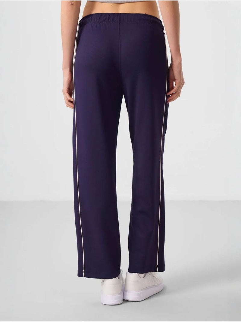 Calças palazzo de perna larga tommy Roxo berinjela - Kiabi