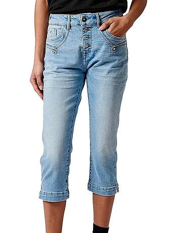 Calças pantacourt azuis para mulher kaporal lolie24
