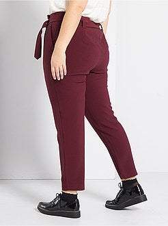 Calças paper bag - Kiabi