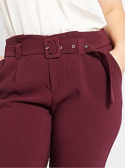 Calças paper bag - Kiabi