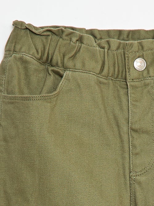 Calças paperbag acolchoadas - Kiabi