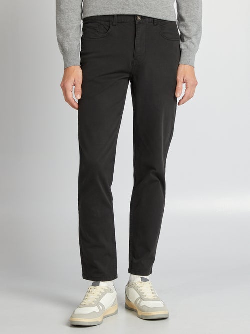 Calças para homem com corte slim e 5 bolsos - Kiabi Calças para homem com corte slim e 5 bolsos - Kiabi