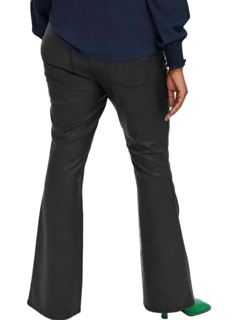 Calças Pretas de Ganga Vero Moda Curve Siga HR para Mulher Preto - Kiabi