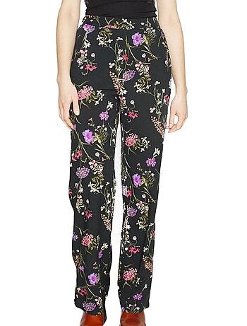 Calças pretas de mulher vero moda easy hw com padrão