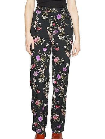 Calças pretas de mulher vero moda easy hw com padrão