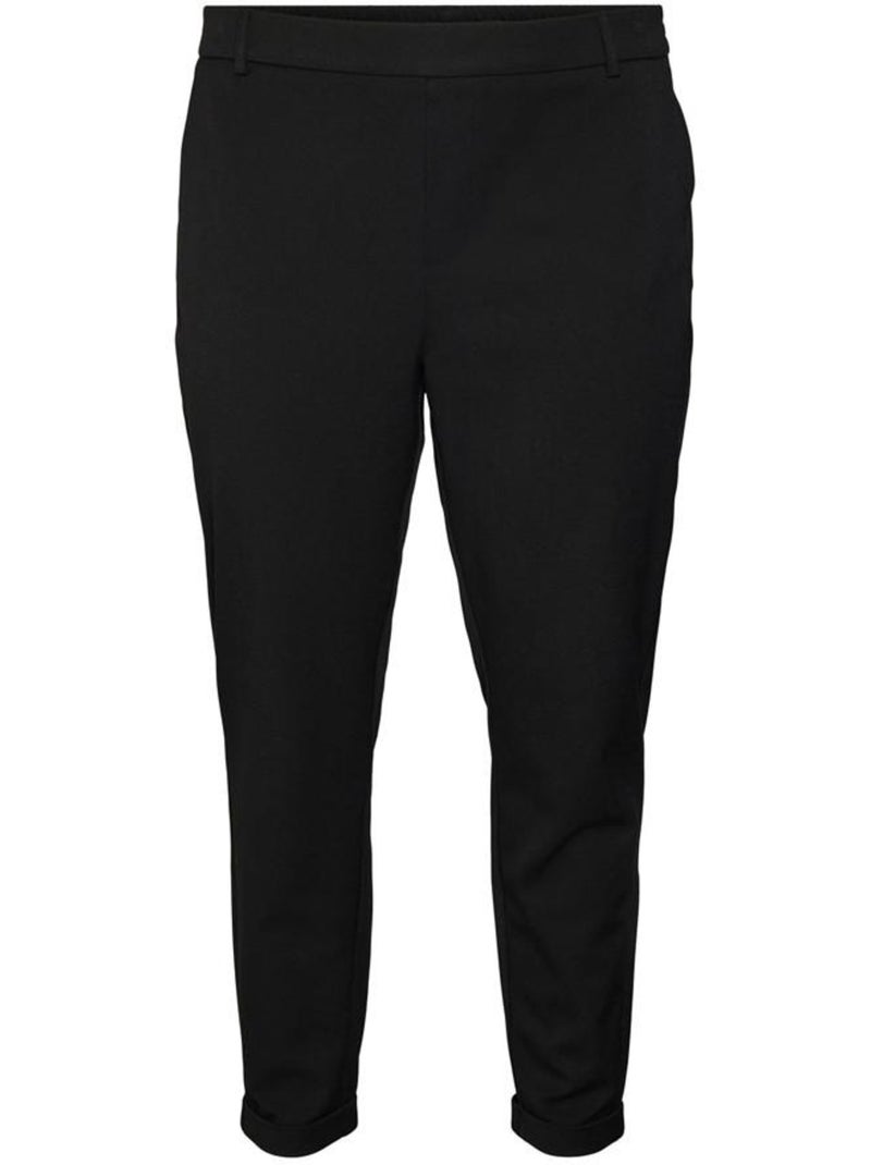 Calças Pretas Femininas Vero Moda Curve Maya Preto - Kiabi