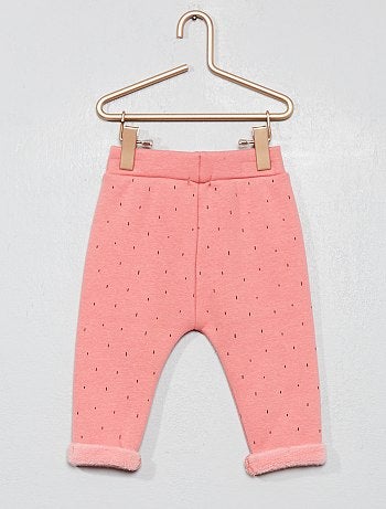 Calças quentes em moletão forrado - Kiabi