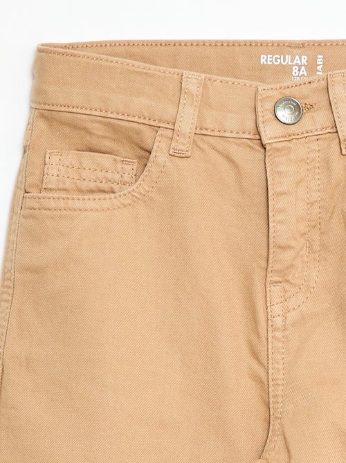 Calças regular 5 bolsos - Kiabi