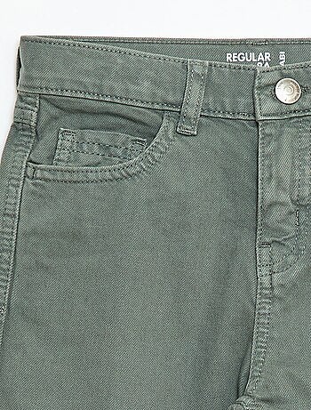 Calças regular 5 bolsos