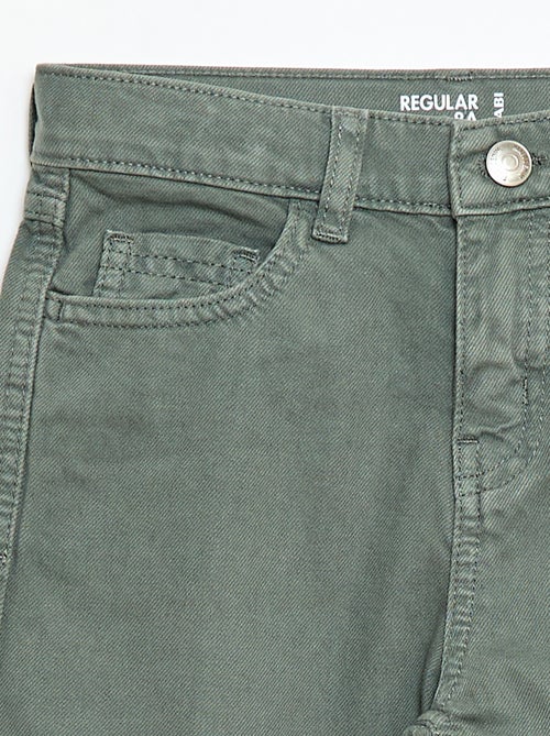Calças regular 5 bolsos - Kiabi