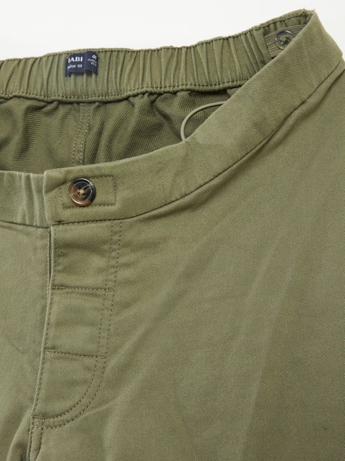 Calças regulares com bolsos com aba - So Easy - Kiabi