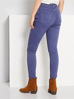 Calças regulares de cintura subida - Kiabi