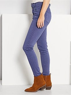 Calças regulares de cintura subida - Kiabi