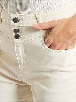 Calças regulares de cintura subida - Kiabi