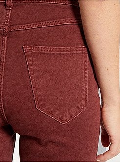 Calças regulares de cintura subida - Kiabi