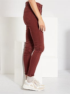 Calças regulares de cintura subida - Kiabi