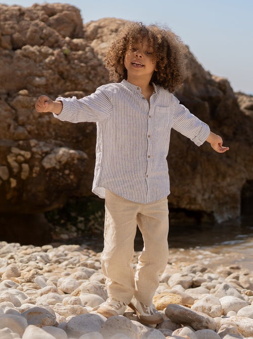 Calças regulares em sarja - Kiabi