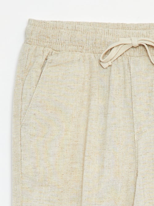 Calças regulares em sarja - Kiabi