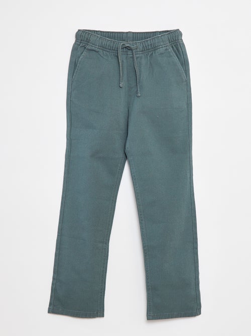 Calças regulares lisas - Kiabi