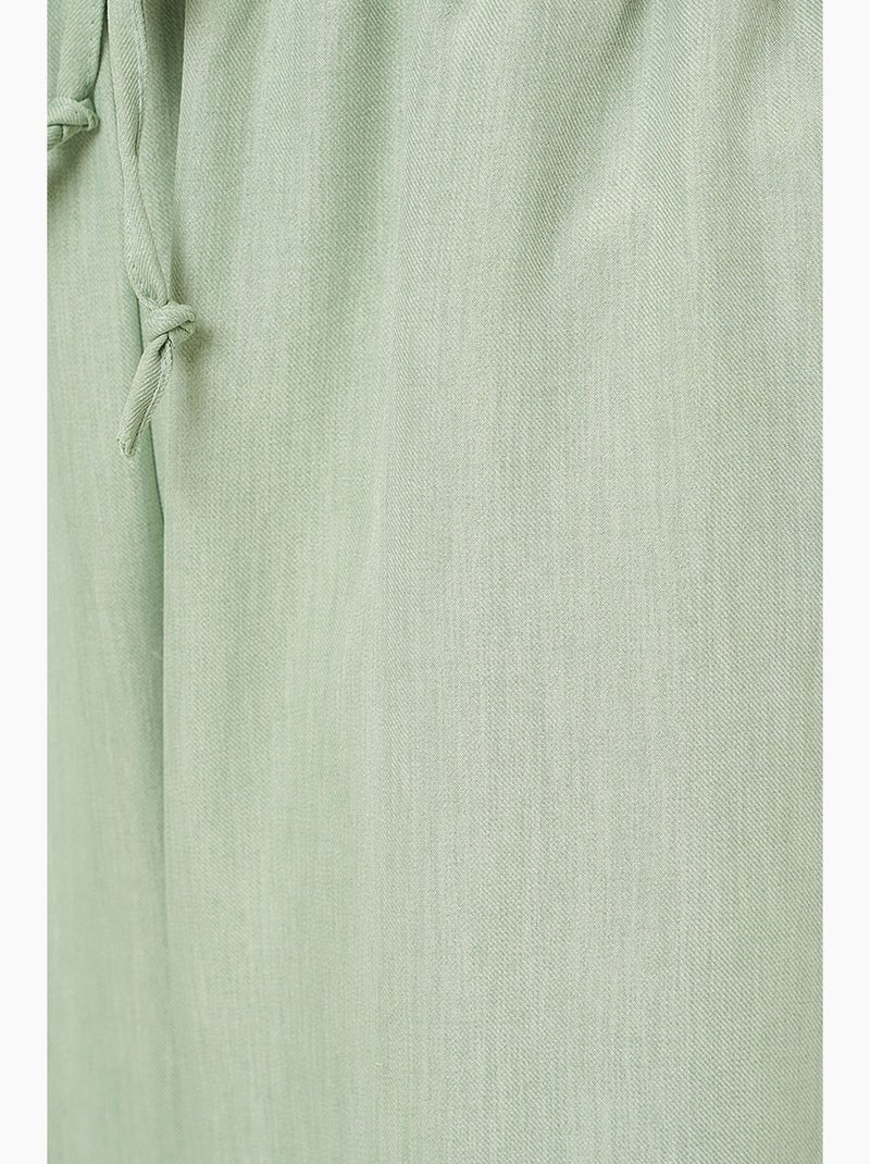 Calças relaxed de perna larga com cordão bdart Verde menta - Kiabi