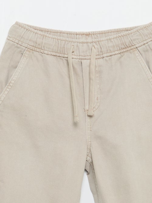 Calças relaxed fit com cintura elástica - Kiabi
