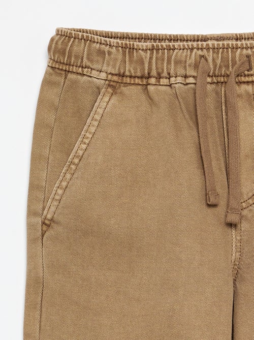 Calças relaxed fit com cintura elástica - Kiabi