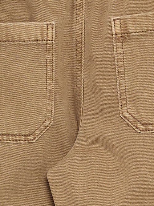 Calças relaxed fit com cintura elástica - Kiabi