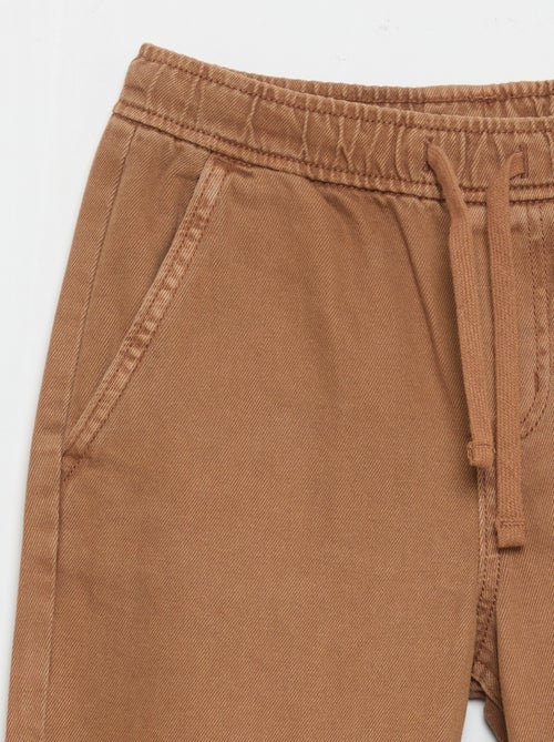 Calças relaxed fit com cintura elástica - Kiabi