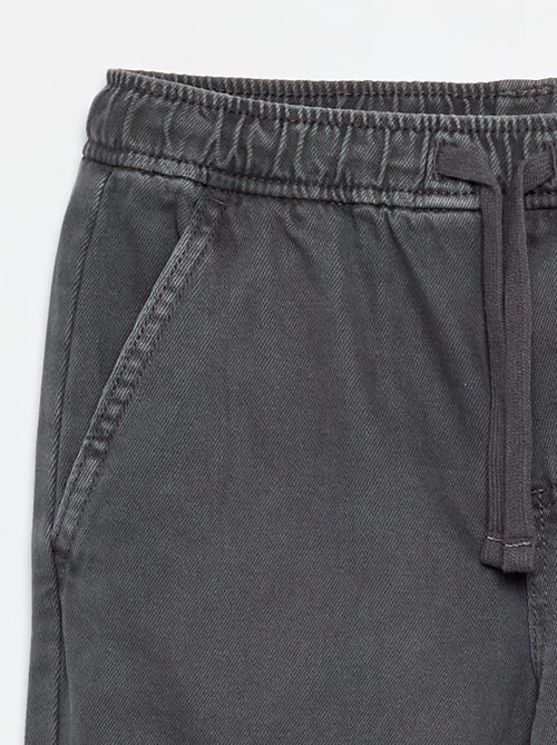 Calças relaxed fit com cintura elástica - Kiabi