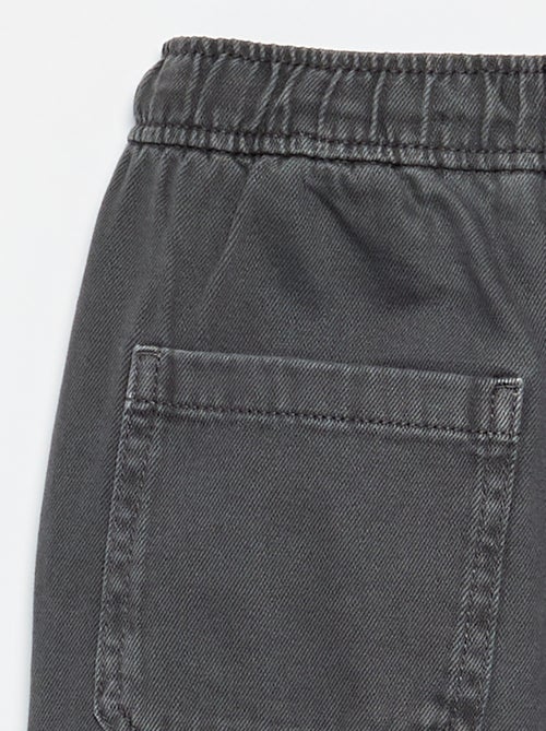 Calças relaxed fit com cintura elástica - Kiabi