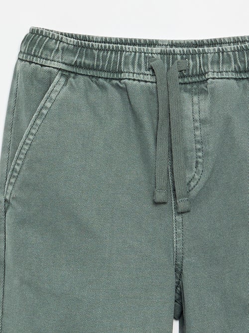 Calças relaxed fit com cintura elástica - Kiabi