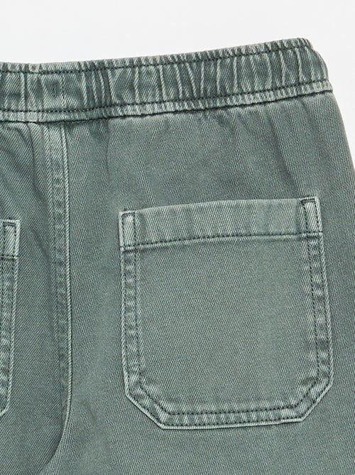 Calças relaxed fit com cintura elástica - Kiabi